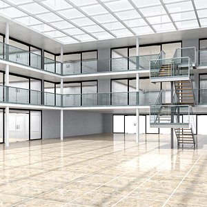3D Offices and commercial hall model