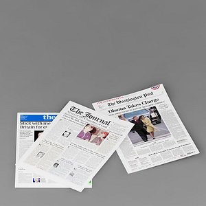 3d model newspaper