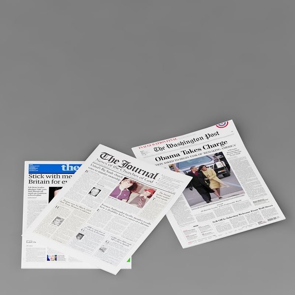 3D модель Газета 01 - TurboSquid 583695