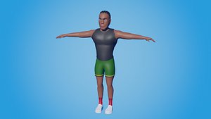 Sportsman GYM Guy Character 3 model