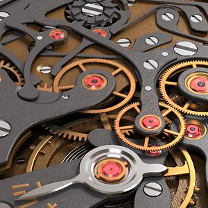 3d model watch mechanism