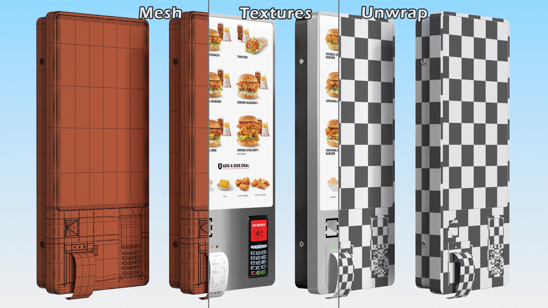 3D Fast Food Self Ordering Kiosk Wall Mounted https://p.turbosquid.com/ts-thumb/Gt/kTJPFL/qL/fastfoodselforderingkioskwallmounted3dsmodel011/jpg/1621785718/1920x1080/fit_q87/25921dd34f42c80cf42199c5de87137c5344ad23/fastfoodselforderingkioskwallmounted3dsmodel011.jpg