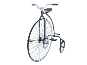 3D BICICLETA ANTIGA VELOCIPEDE SHAKEBONE PENNY FARTHING model