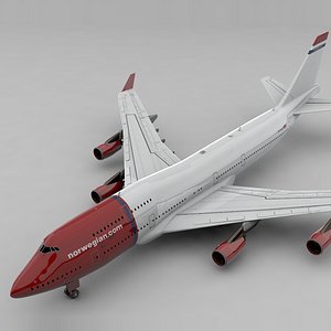 3D boeing 747 norwegian air