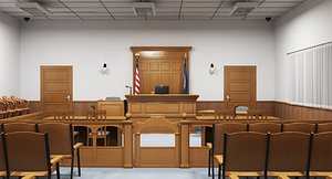 courtroom interior court 3d model