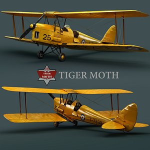 tiger moth 3D model