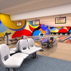 bowling club interior 3d max