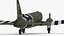 3D WWII Douglas C-47 Skytrain Rigged