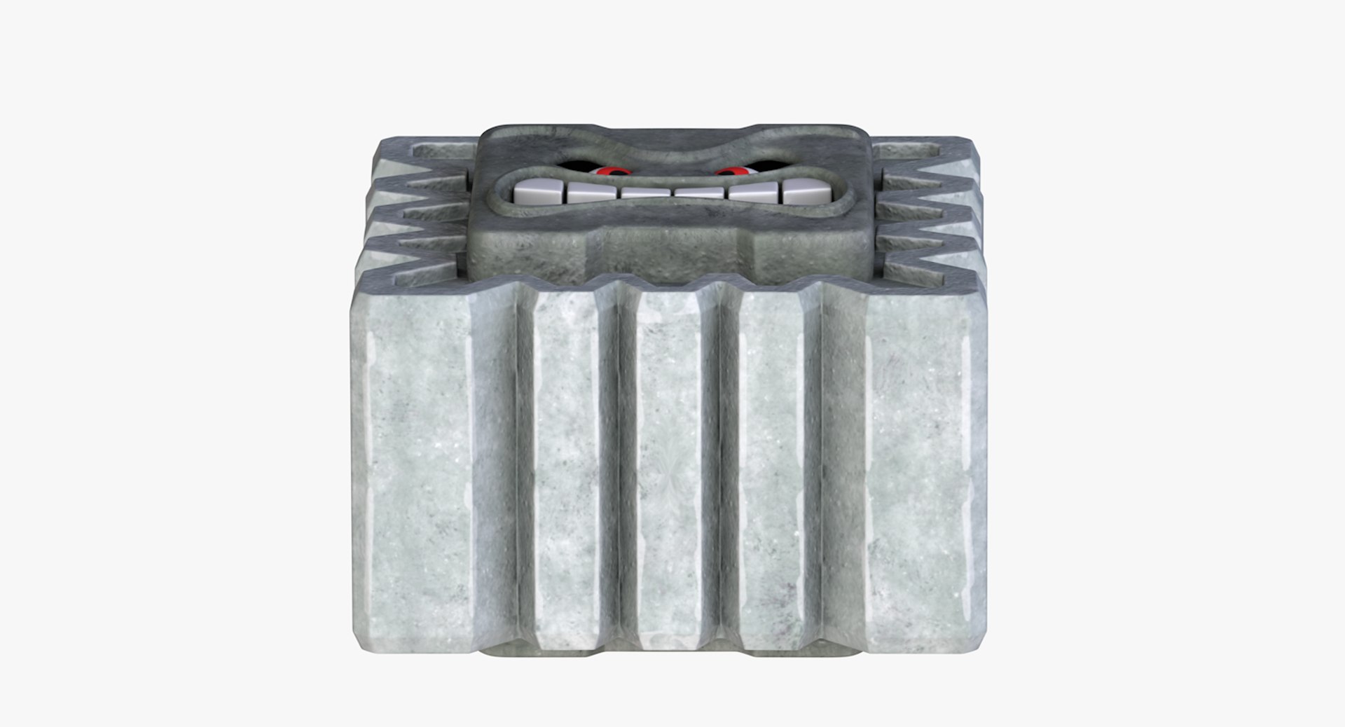 Thwomp Cinderblock Super Mario 3D Model TurboSquid 1378119