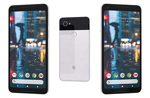 3D Google Pixel 2 XL White Low Poly model