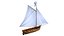 Sail ship Longboat Low Poly