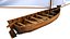 Sail ship Longboat Low Poly