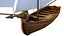 Sail ship Longboat Low Poly