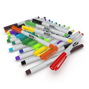 marker pens 3d model