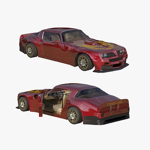 3D Pontiac Firebird Trans Am 1977Modified Wide Body Kit model