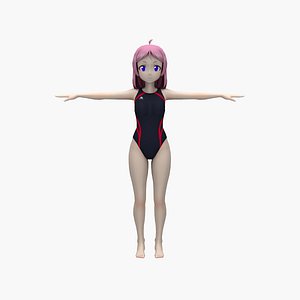 3D Anime Swimgirl V2