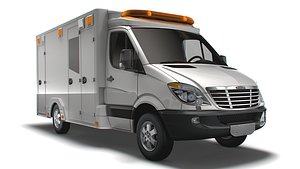 3D Freightliner Sprinter Box Ambulance 2008 model
