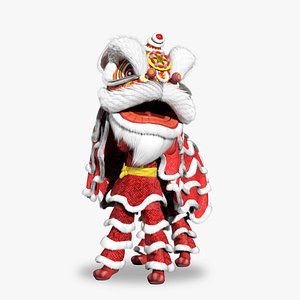 Lion Dance Lunar New Year 3D