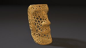 3D statue easter island