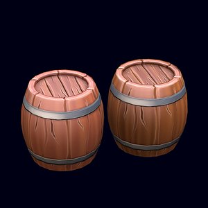 stylized barrel 3D