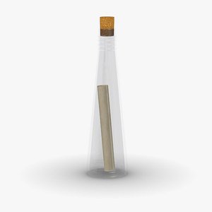 message bottle 3d model