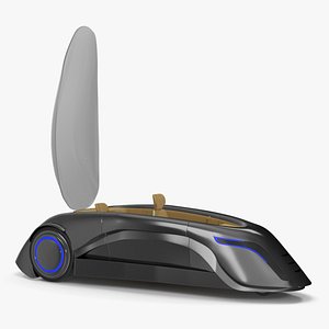 Fantastic Car Trike Dark Grey Rigged 3D model