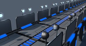 3D sci fi bridge model