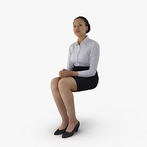 woman casual sitting 3d max