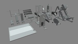 Low Poly Gym 3D model