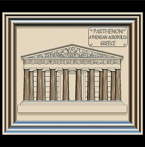 3D parthenon panno stl file model