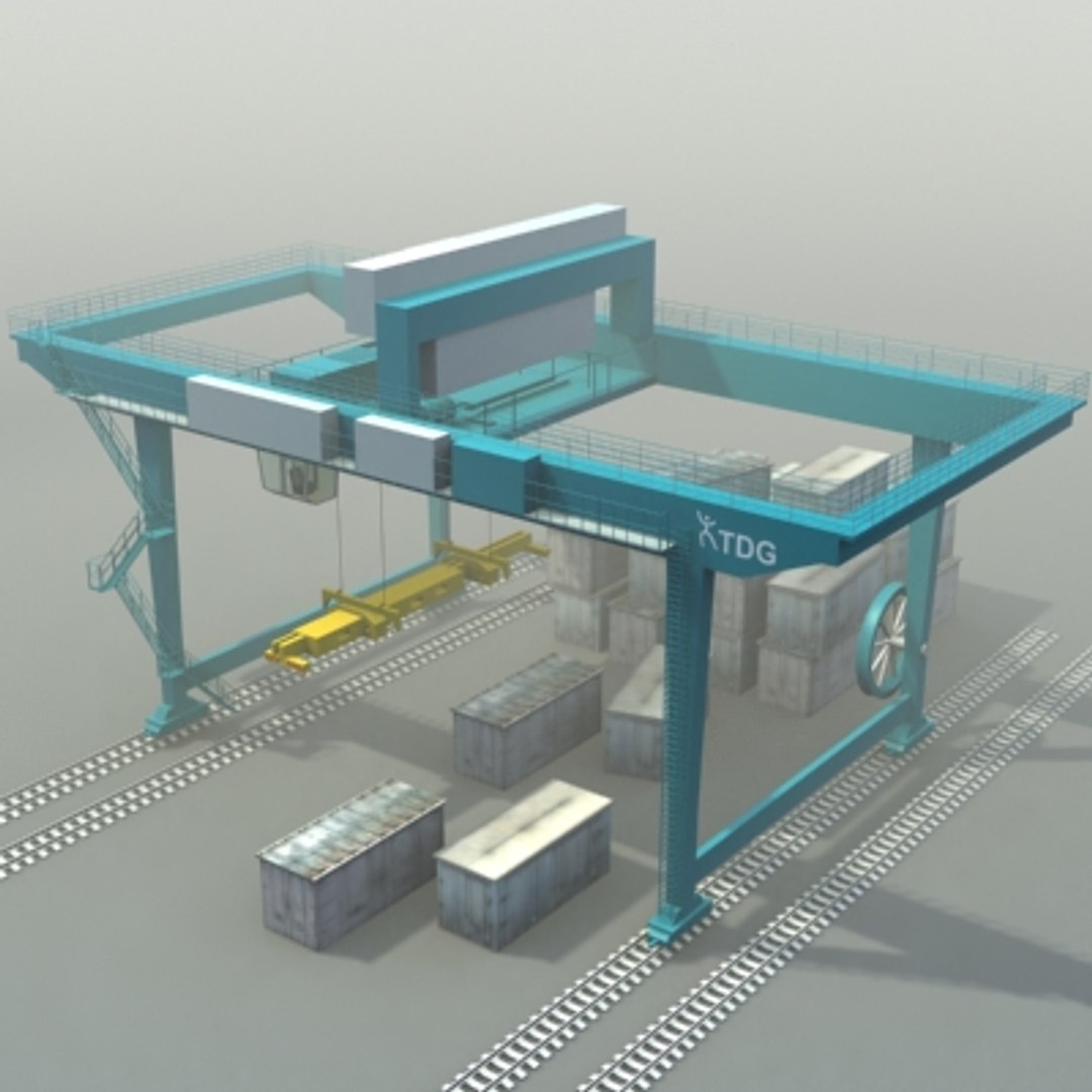 Rmg Rail Gantry Crane 3d Model