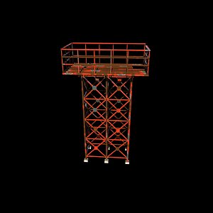 Water tank tower 3D model 3D model