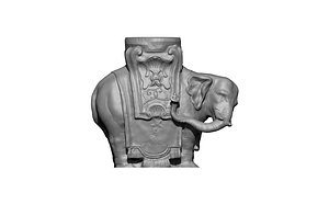 3D model elephant stand pattern