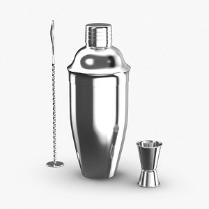 3D cocktail-shaker-stainless-steel
