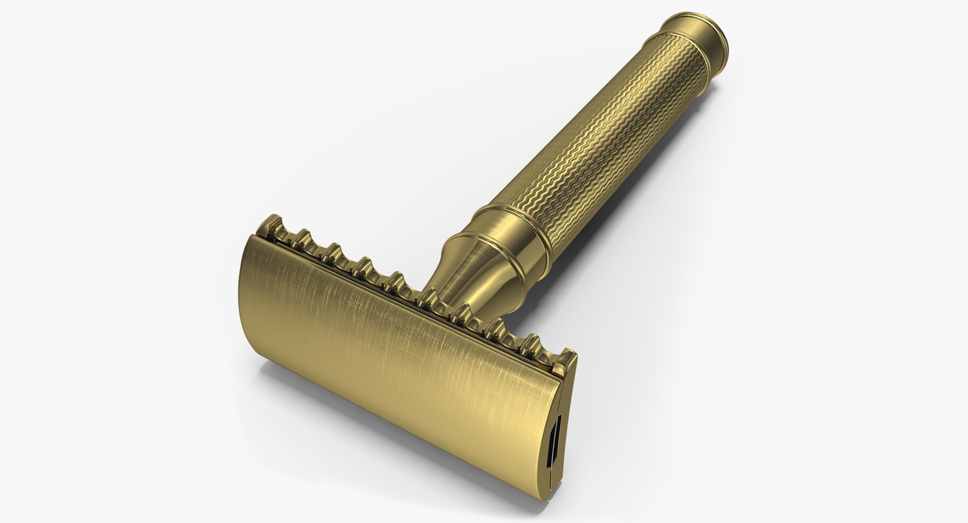 Bronze Safety Razor 3D Model 3D model preview