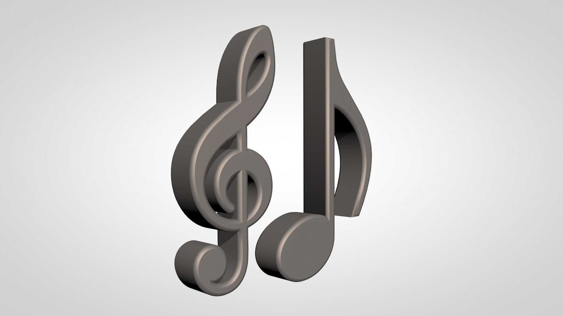 3d Model Musical Notes