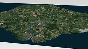 The Isle of Wight England 3D model
