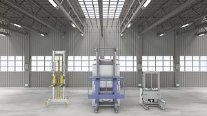 industrial forklift assembly agv 3D model