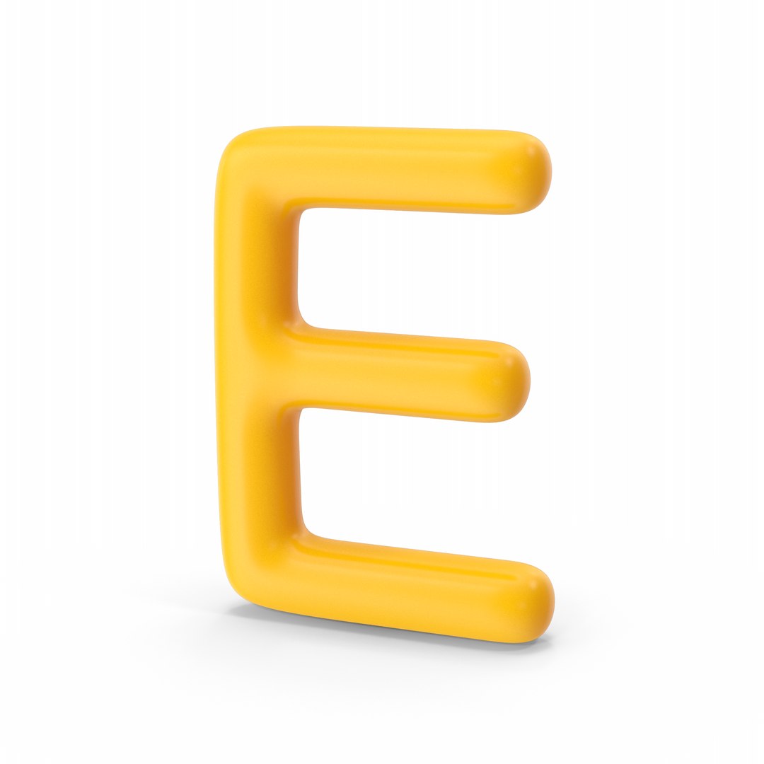 Letter E Orange 3d Model - Turbosquid 1865764