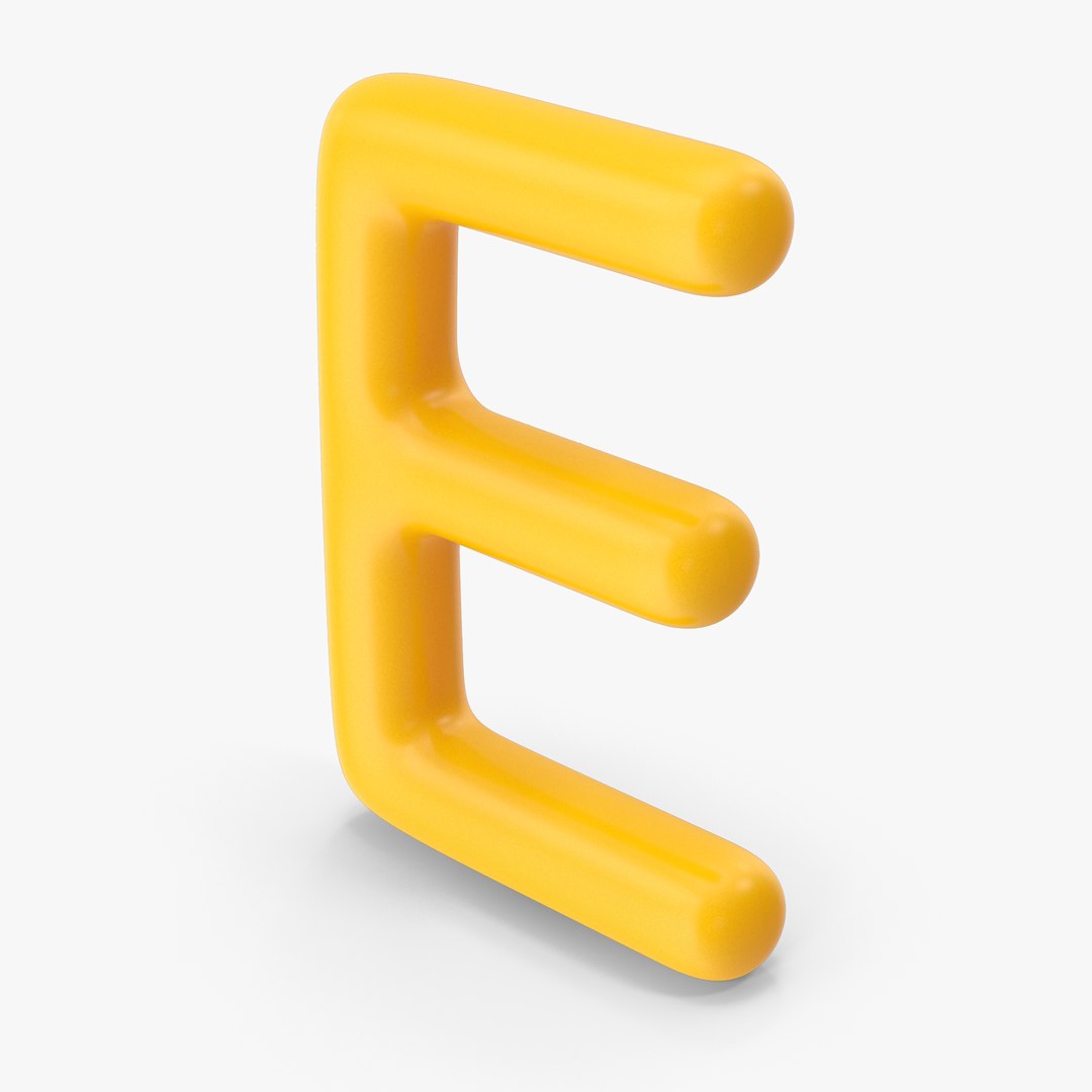 Letter E Orange 3D model - TurboSquid 1865764