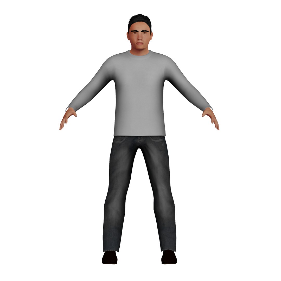 3D Model Adult Asian Man - TurboSquid 1618305