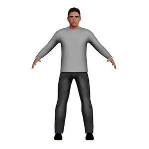 LowPoly Asian Man