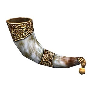 3d horn powderhorn model