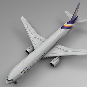 3D thai airways boeing 777-300er