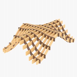 3D Shell Pavilion 03 Beams model