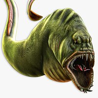 Moray Eel low poly model - underwater creatures - ocean monster