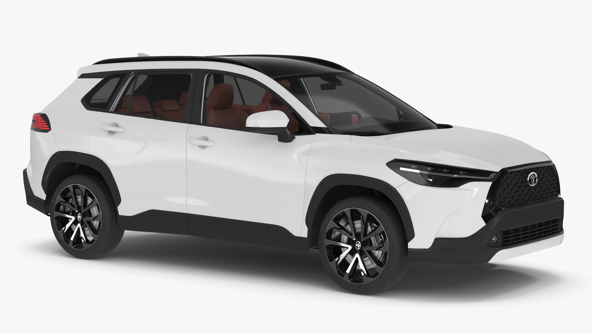 Toyota Corolla Cross 2023 White Color 3D model preview