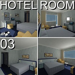 3d model hotel guest room 03