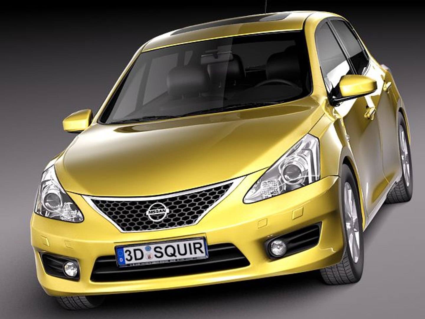 3d Nissan Tiida Versa 2013