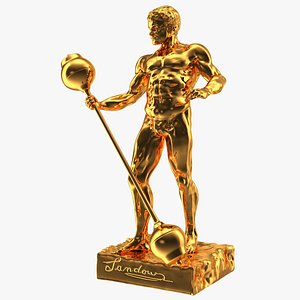 Gold Mr Olympia Sandow Statue 3D